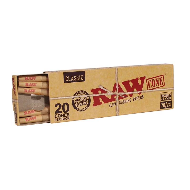 Raw | Single Size Cones 12 packs -70/24