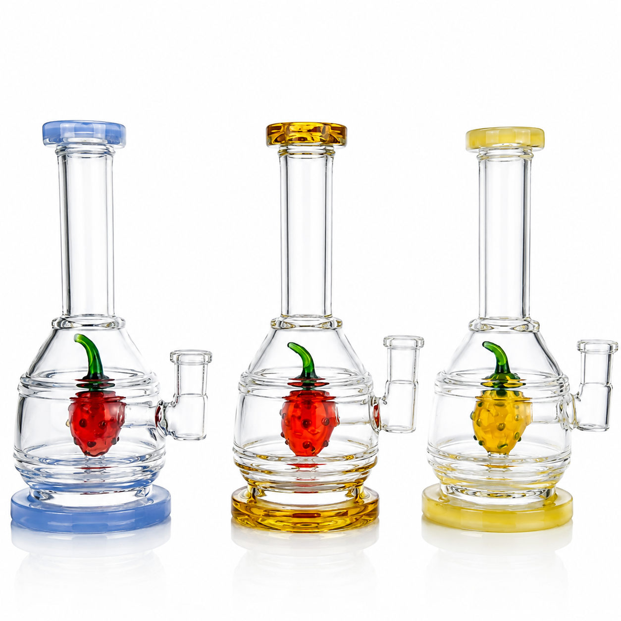 8" Round Tank Strawberry Filter with Bowl Mixed 3-Colors