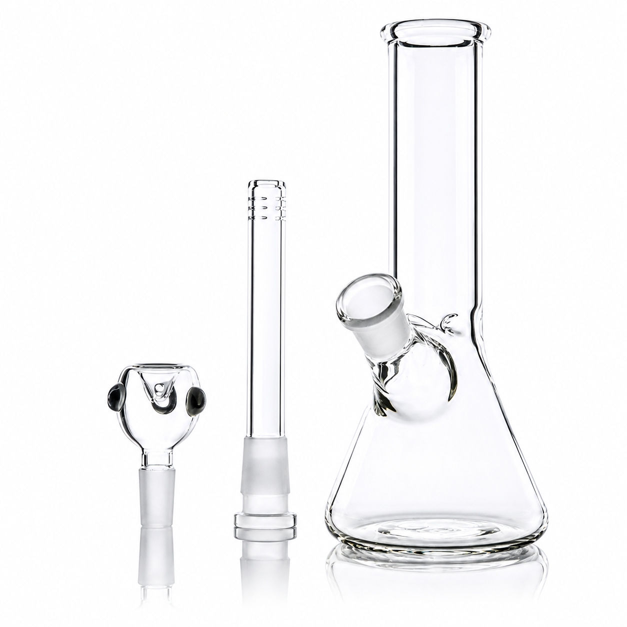 8" Heavy Beaker 5mm 3 pcs Clear Image 2