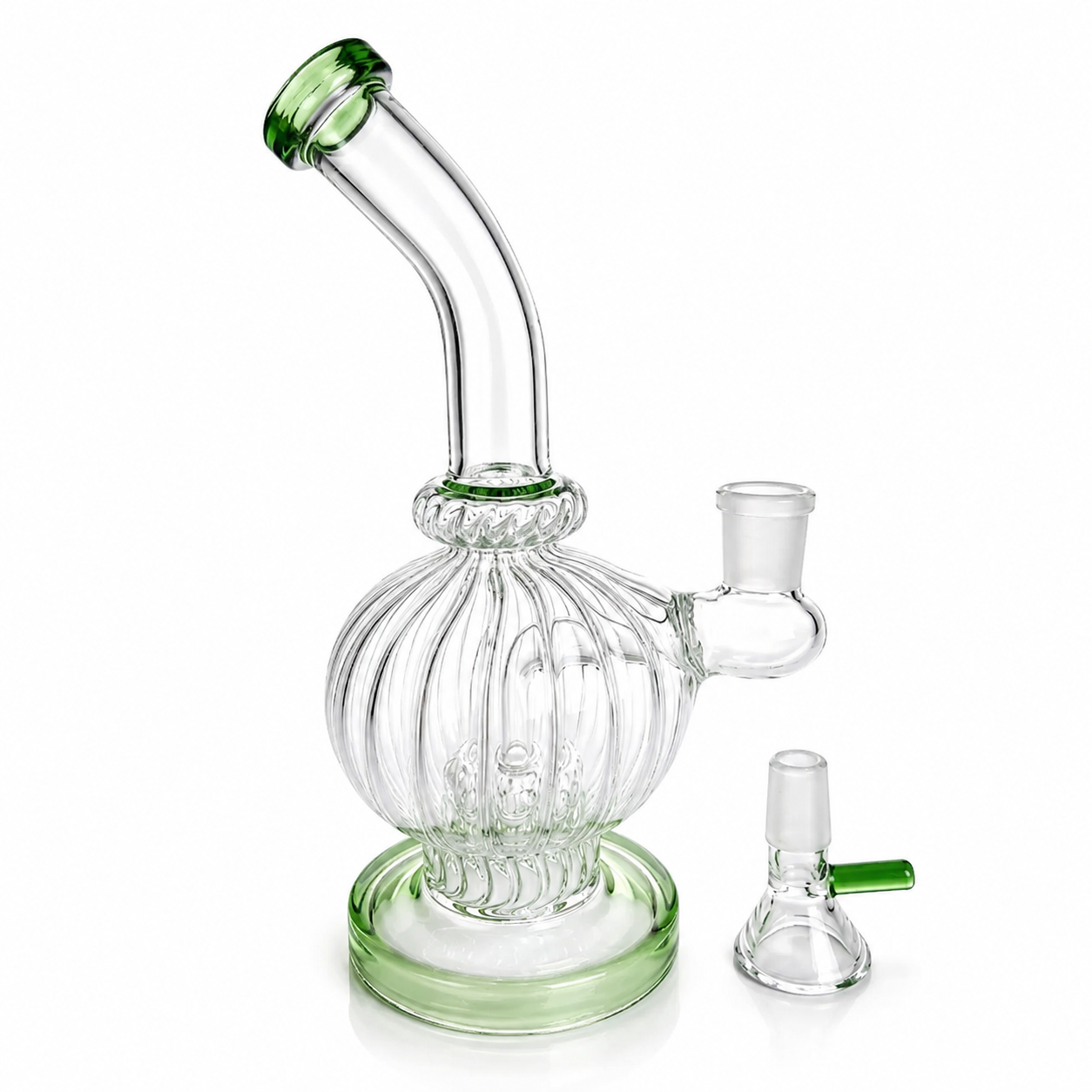 8" Ribbed Ball Base Shower with Bowl Mixed 6-Colors Image 2