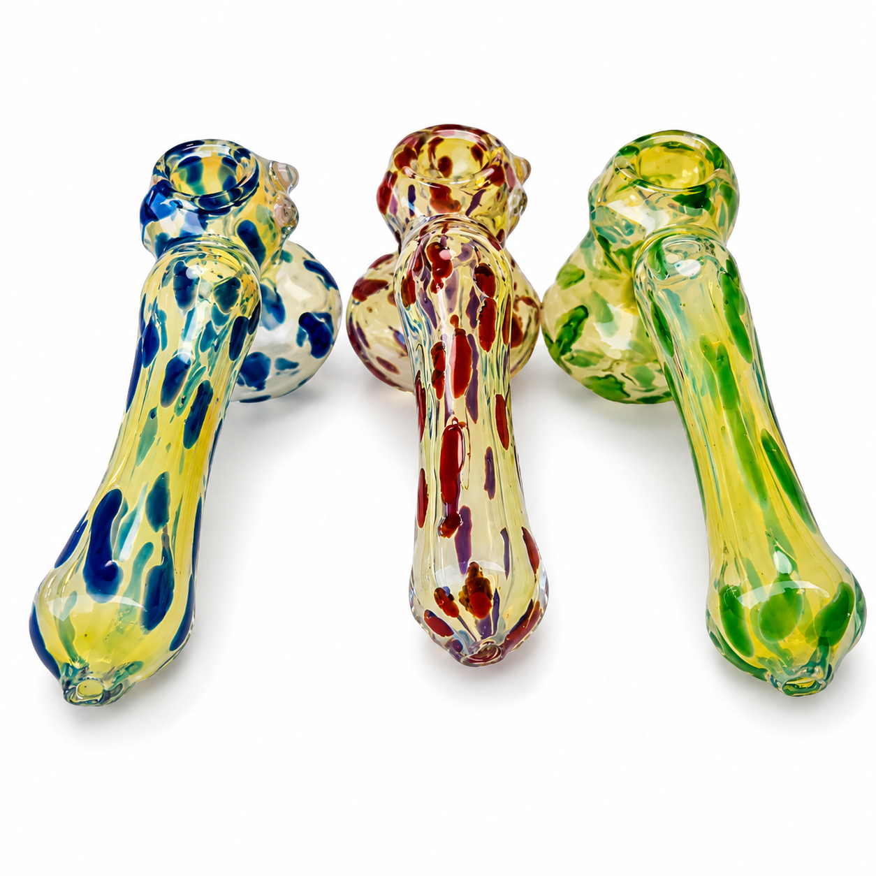 6" Heavy Hammer Dot Bubbler Mixed Color